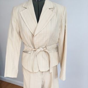 Tristan & Iseut Cotton Classic Wide Pant Suit Made in Canada - NWOT